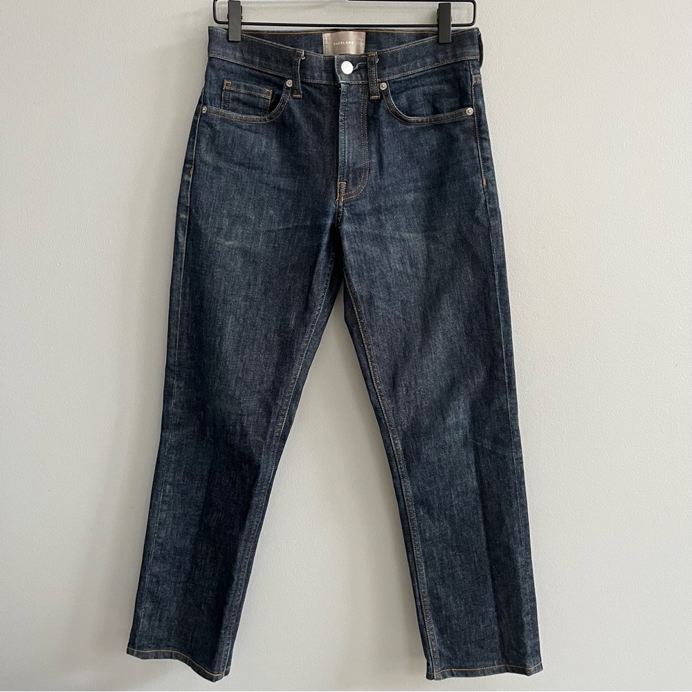 Everlane Women's Straight Leg Denim Jeans Size 28 Dark Wash Normcore Minimalist